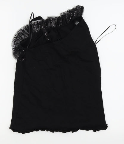 Asda George Girls Black   Basic T-Shirt Size 11-12 Years