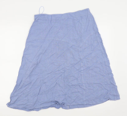 bonmarche Womens Blue   Flare Skirt Size 14