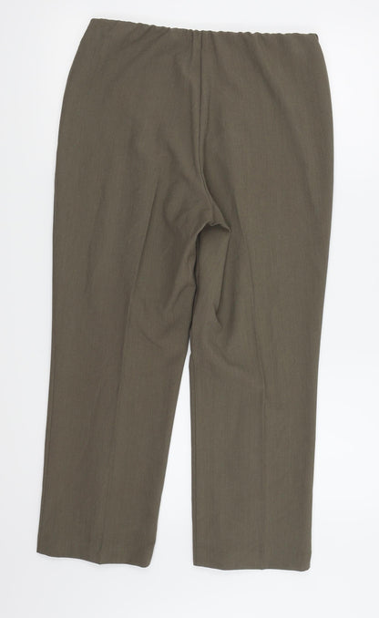 Womens UK Size 12 BM Regular Fit  Green Trousers