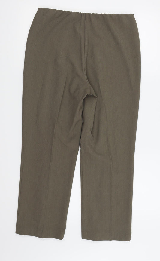 Womens UK Size 12 BM Regular Fit  Green Trousers