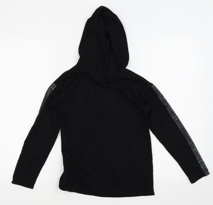Asda George Girls Black   Basic T-Shirt Size 9-10 Years