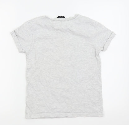 Asda George Boys Grey   Basic T-Shirt Size 10-11 Years