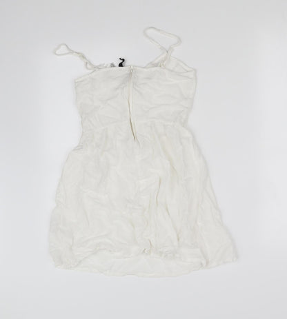 Womens UK Size 8 Divided White Basic Blouse