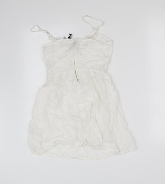 Divided Womens White   Basic Blouse Size 8