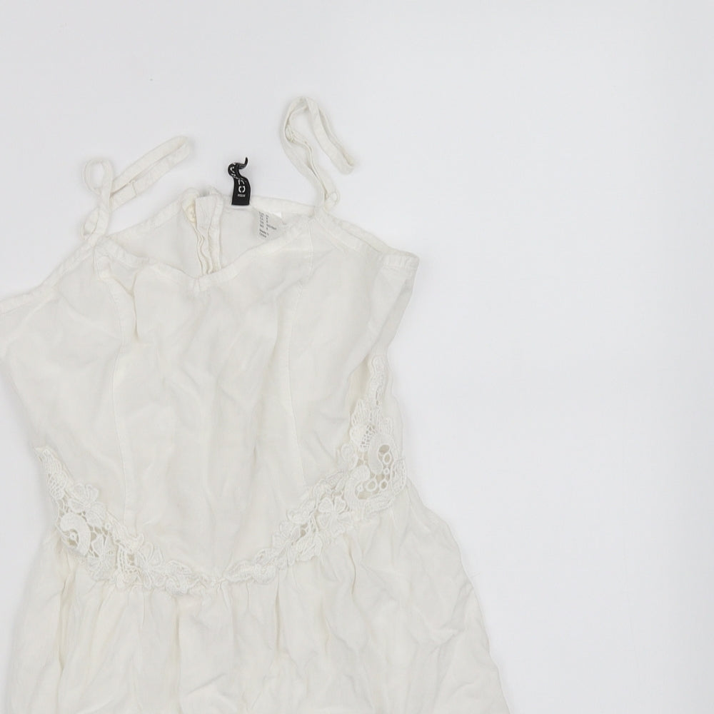 Womens UK Size 8 Divided White Basic Blouse