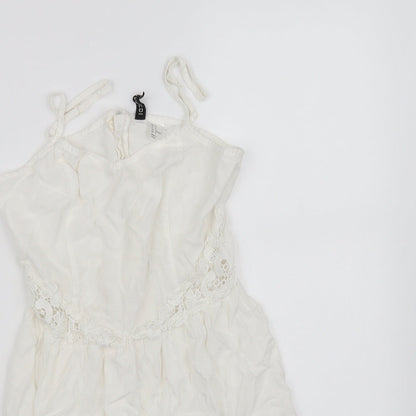 Womens UK Size 8 Divided White Basic Blouse