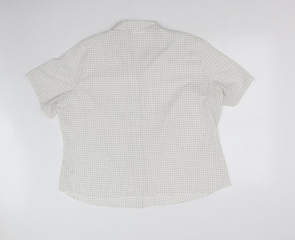 mark and spncer Womens White   Basic Button-Up Size L