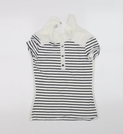 pre worn Girls White   Basic Blouse Size M
