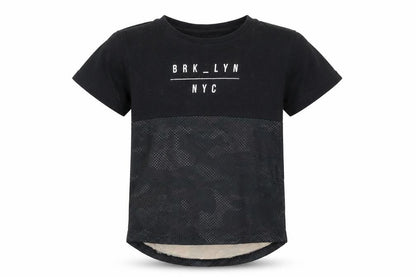 brk lyn Boys Black   Basic T-Shirt Size 6-7 Years