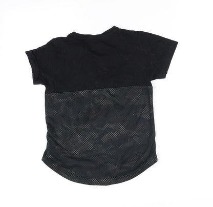 brk lyn Boys Black   Basic T-Shirt Size 6-7 Years