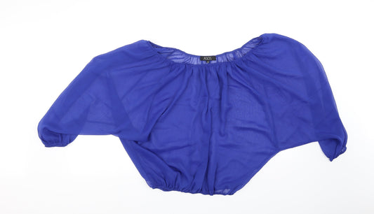 Womens UK Size 8 ASOS Blue Basic Blouse