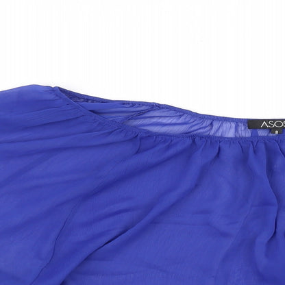 Womens UK Size 8 ASOS Blue Basic Blouse