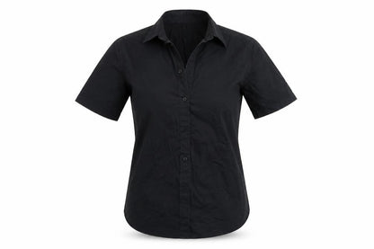 Womens UK Size S ASOS Black Basic Button-Up