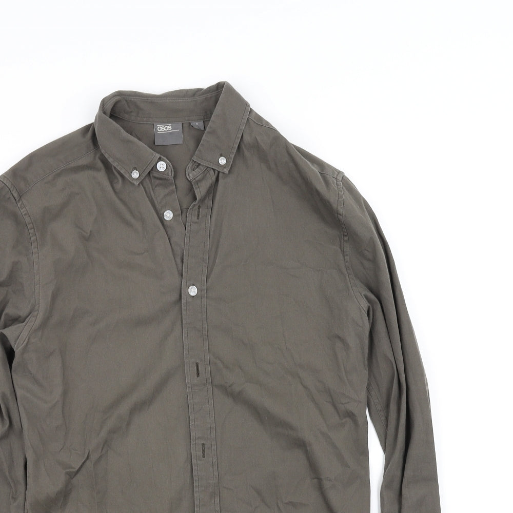 ASOS Mens Grey    Button-Up Size S