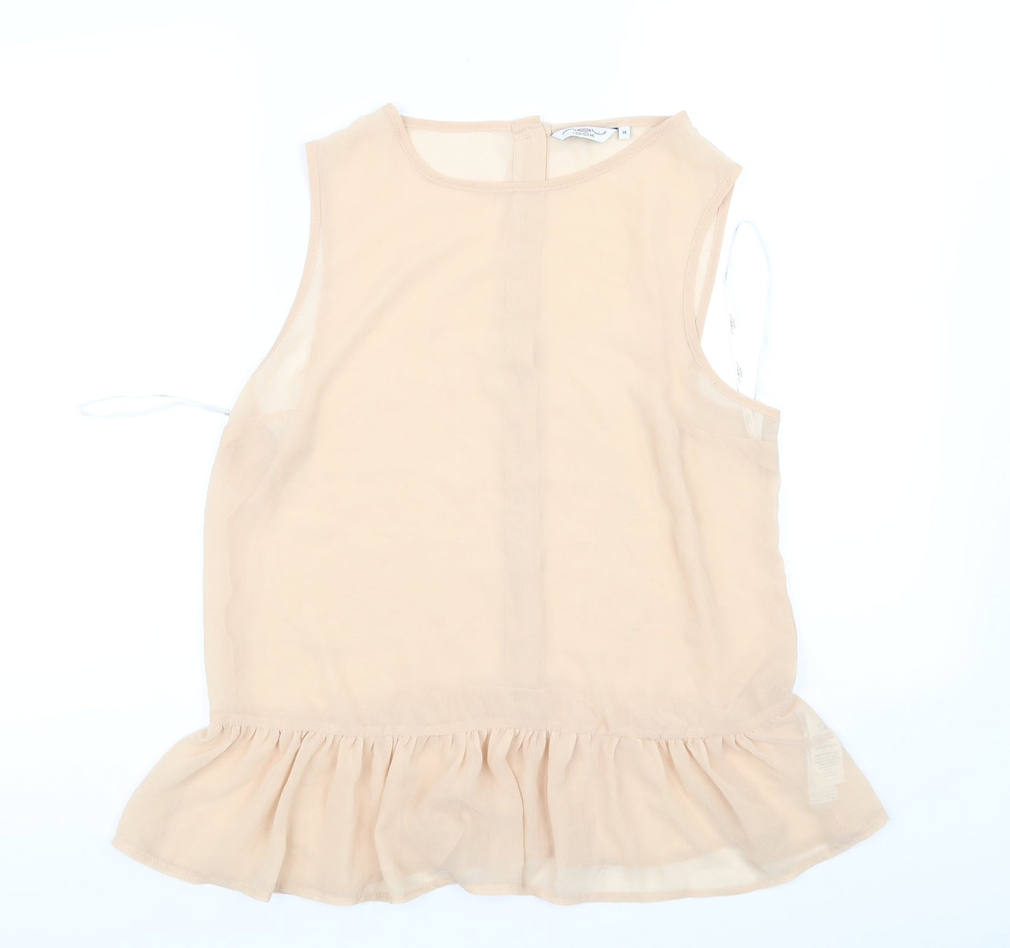 neew look Womens Beige   Basic T-Shirt Size 14