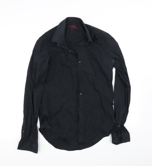 Womens UK Size S zara Black Basic Button-Up