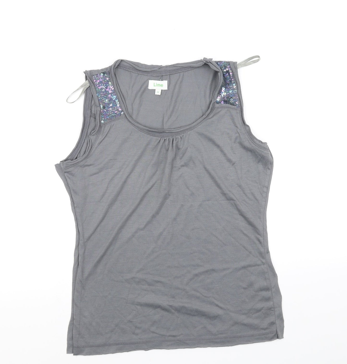 lime Womens Grey   Basic Blouse Size 14