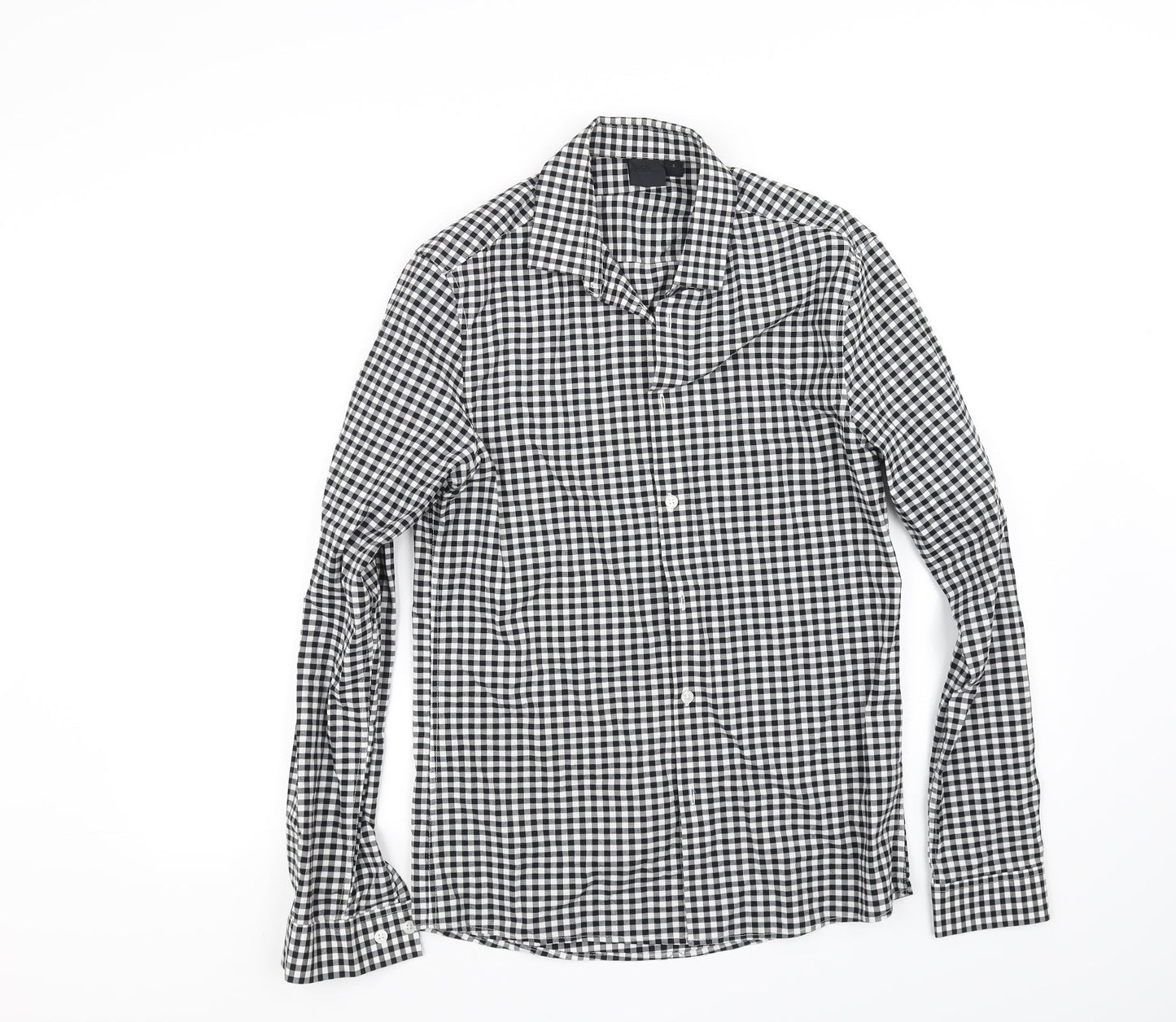 Womens UK Size S ASOS White Basic Button-Up