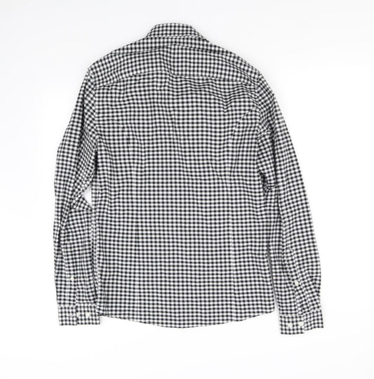 Womens UK Size S ASOS White Basic Button-Up