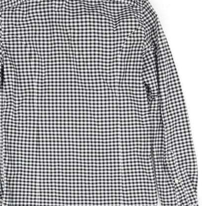 Womens UK Size S ASOS White Basic Button-Up