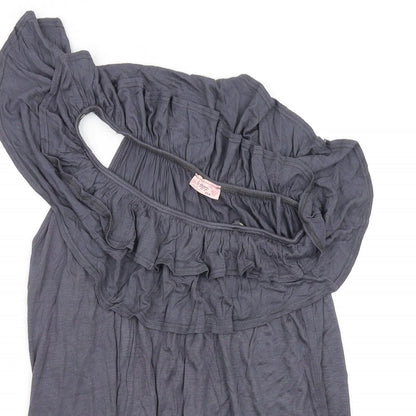 b sharp Womens Grey   Basic Blouse Size M
