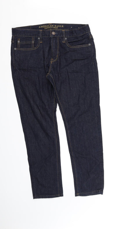 AMERICAN EAGLE  Womens Blue   Straight Jeans Size M L30 in
