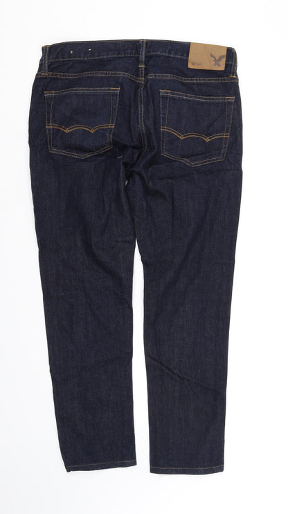 AMERICAN EAGLE  Womens Blue   Straight Jeans Size M L30 in