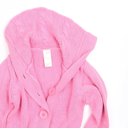 pre worn Girls Pink   Cardigan Jumper Size 4 Years