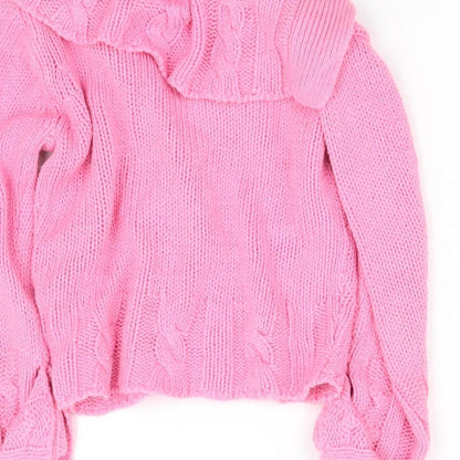 pre worn Girls Pink   Cardigan Jumper Size 4 Years