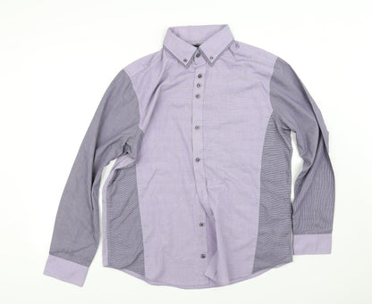 Womens UK Size L pre worn Purple Basic Button-Up