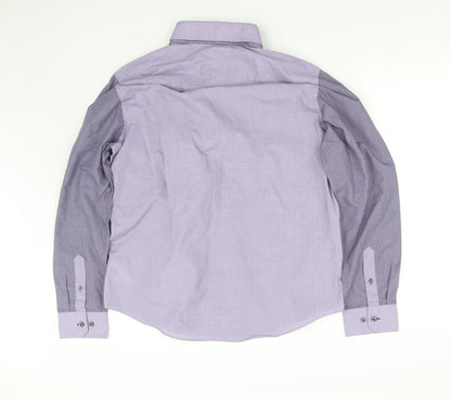 Womens UK Size L pre worn Purple Basic Button-Up