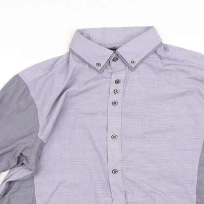 Womens UK Size L pre worn Purple Basic Button-Up