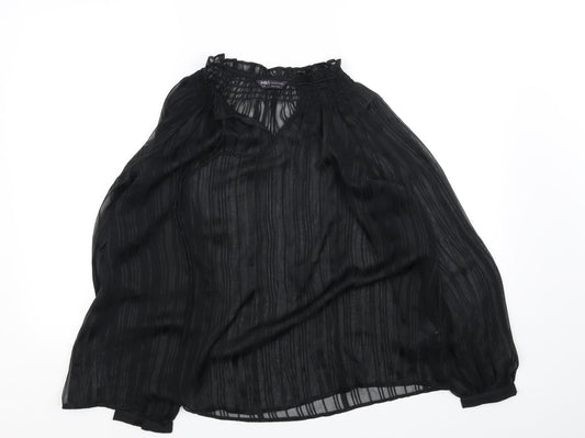 m&s Womens Black   Basic T-Shirt Size 10
