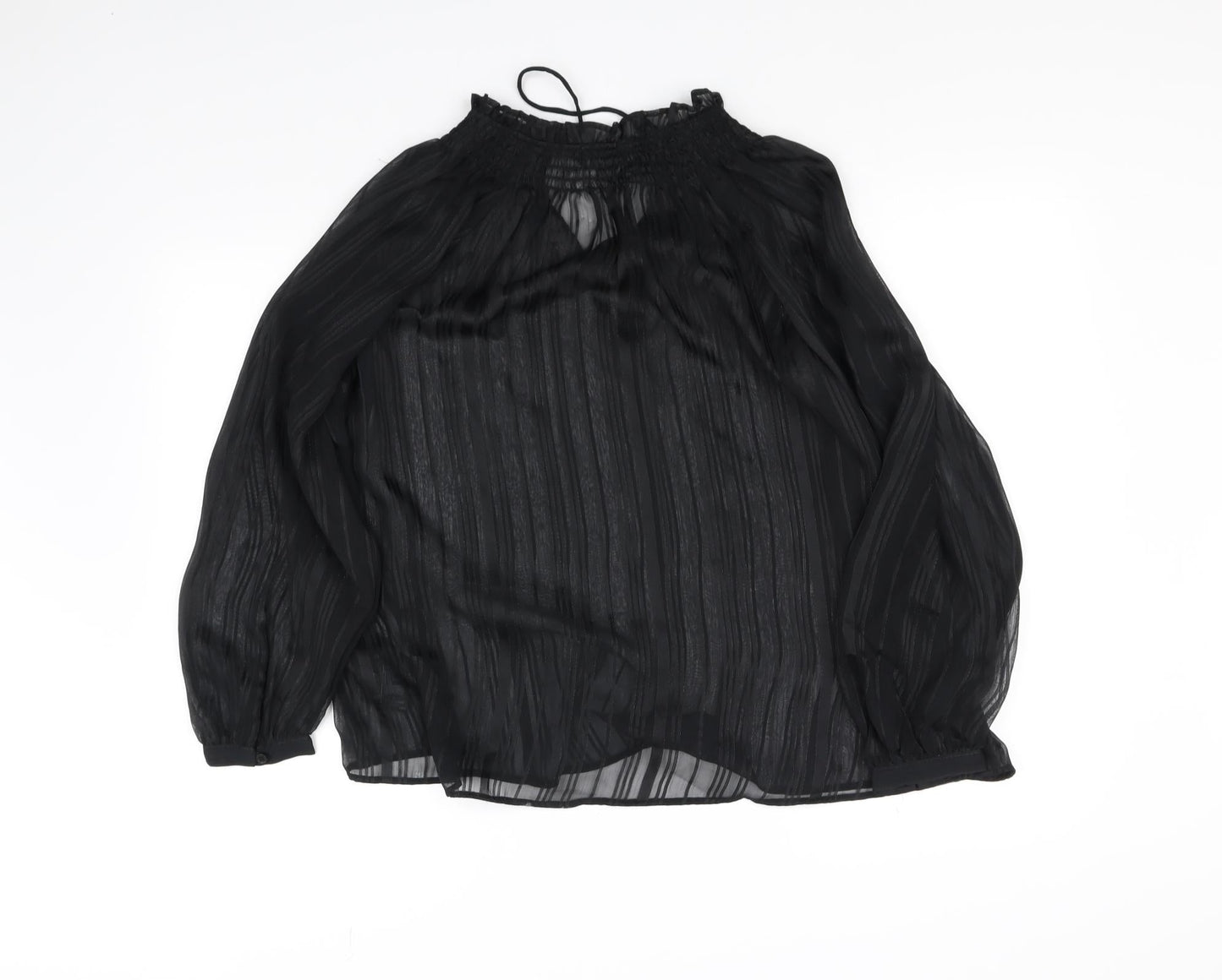 Womens UK Size 10 m&s Black Basic T-Shirt