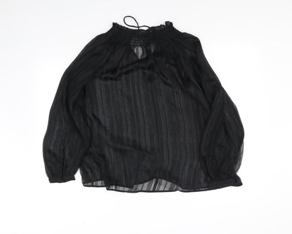 Womens UK Size 10 m&s Black Basic T-Shirt