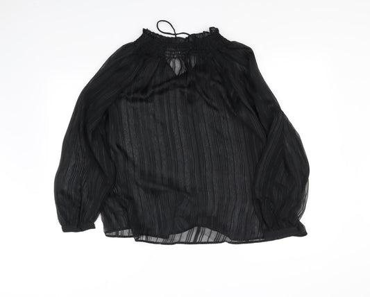 m&s Womens Black   Basic T-Shirt Size 10