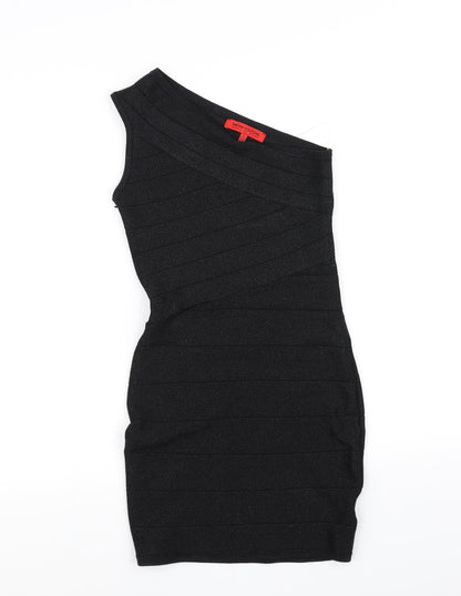 wow coulture Womens Black Houndstooth  Fit & Flare  Size S