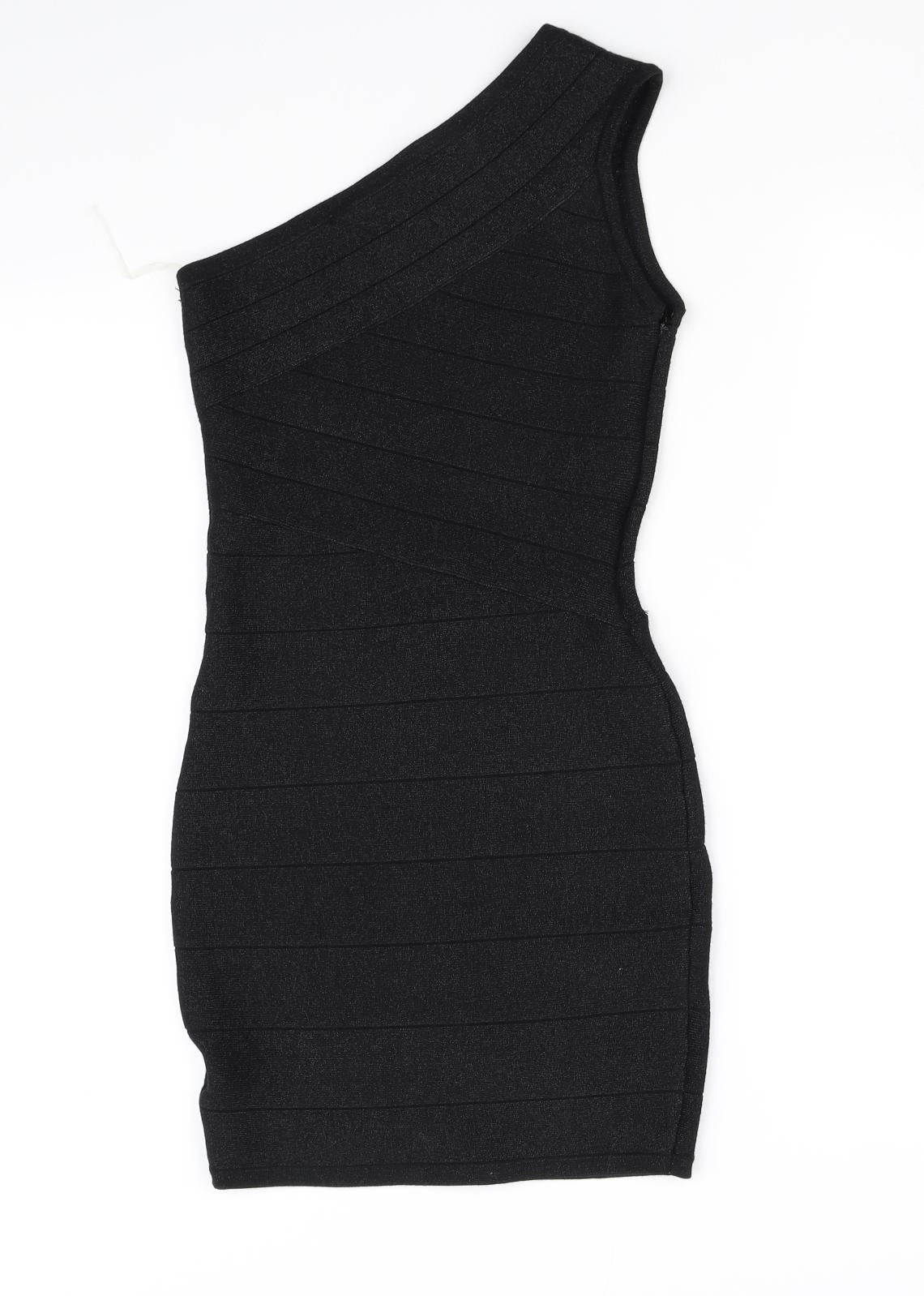 wow coulture Womens Black Houndstooth  Fit & Flare  Size S