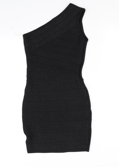 wow coulture Womens Black Houndstooth  Fit & Flare  Size S