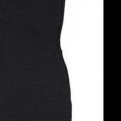 wow coulture Womens Black Houndstooth  Fit & Flare  Size S