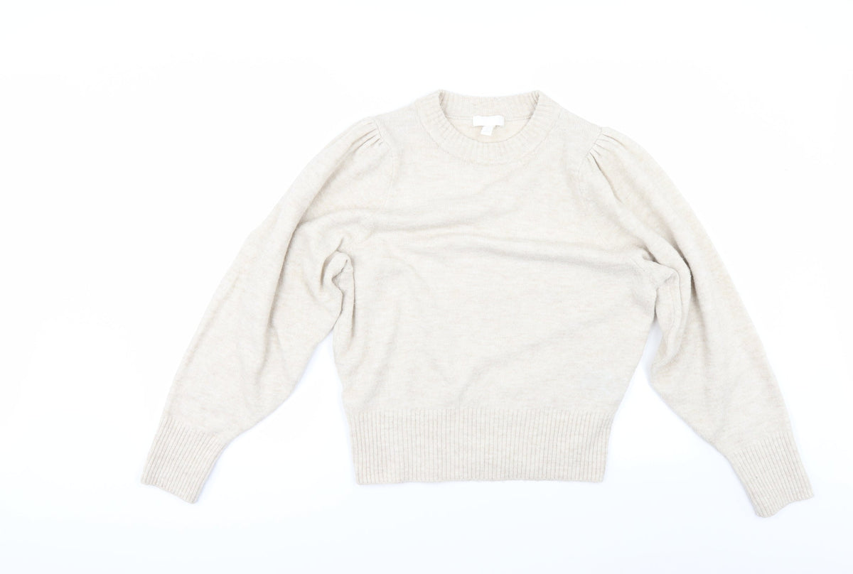 H&M Womens Beige   Pullover Jumper Size M