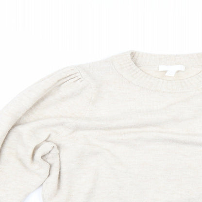 H&M Womens Beige   Pullover Jumper Size M