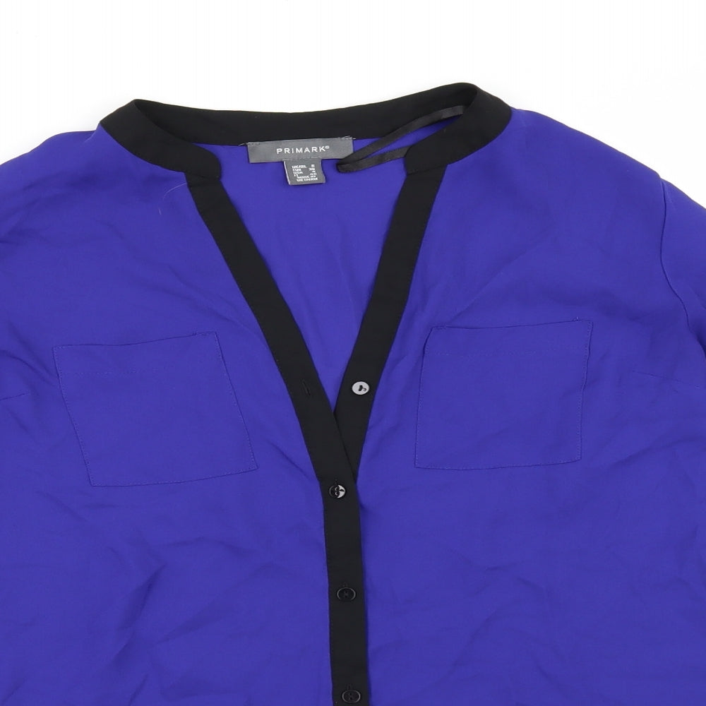 Primark Womens Purple   Basic Button-Up Size 8