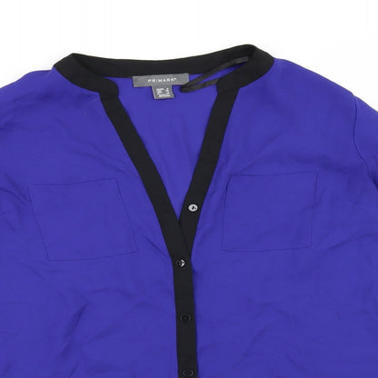 Primark Womens Purple   Basic Button-Up Size 8