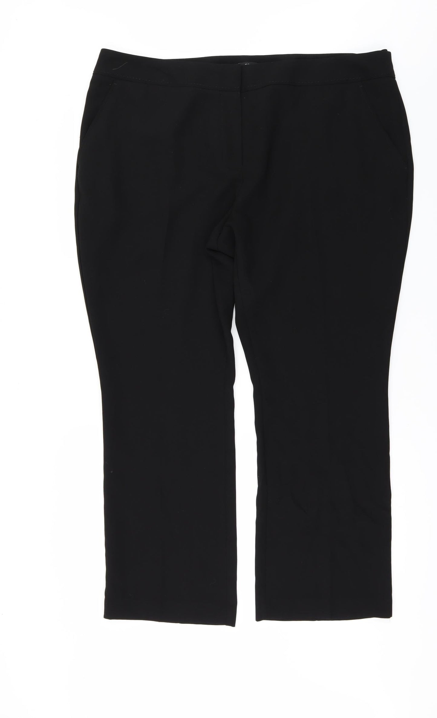 Womens UK Size 20 Papaya Regular Fit  Black Trousers