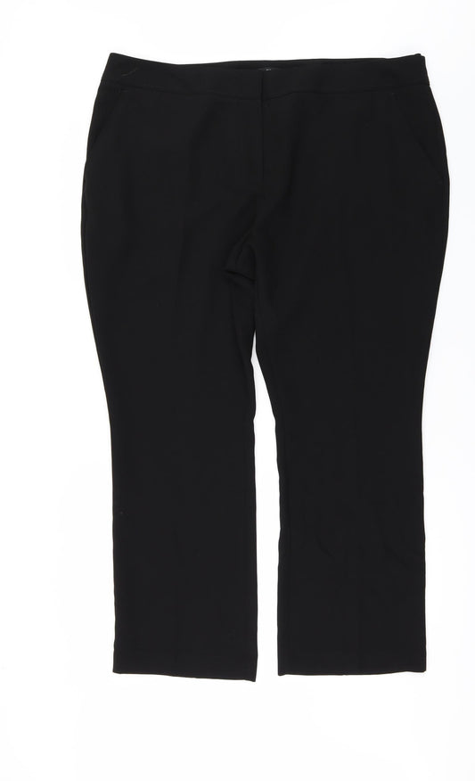 Womens UK Size 20 Papaya Regular Fit  Black Trousers