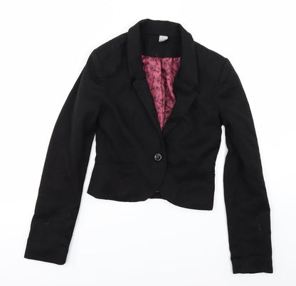 Womens UK Size 4 H&M Black Jacket