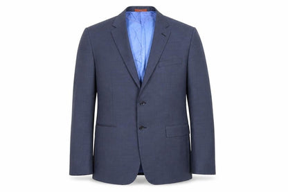 COMMUTER SUITS Mens Blue Herringbone  Jacket Suit Size 44
