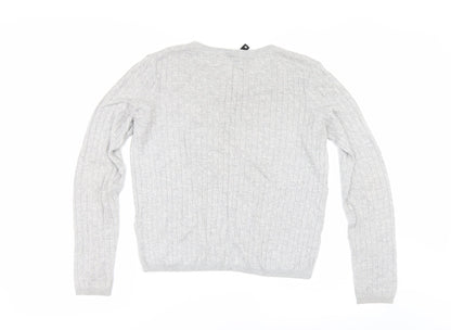 H&M Womens Grey   Pullover Jumper Size M