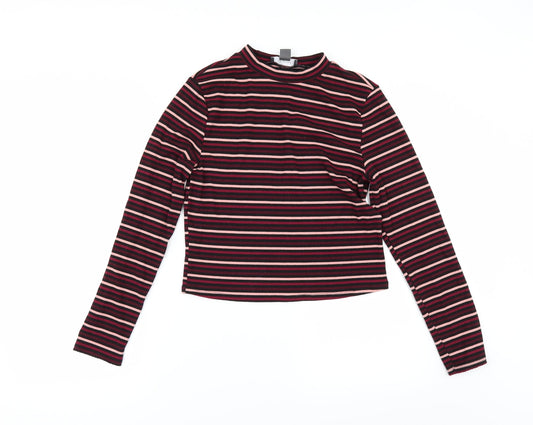 Primark Womens Black Striped  Basic T-Shirt Size M